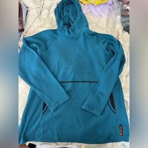 Melanzana Teal Microgrid Hoodie